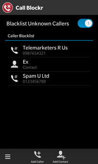 Blacklist screenshot