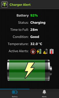 Charger Alert battery screenshot