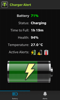 Charger Alert battery screenshot